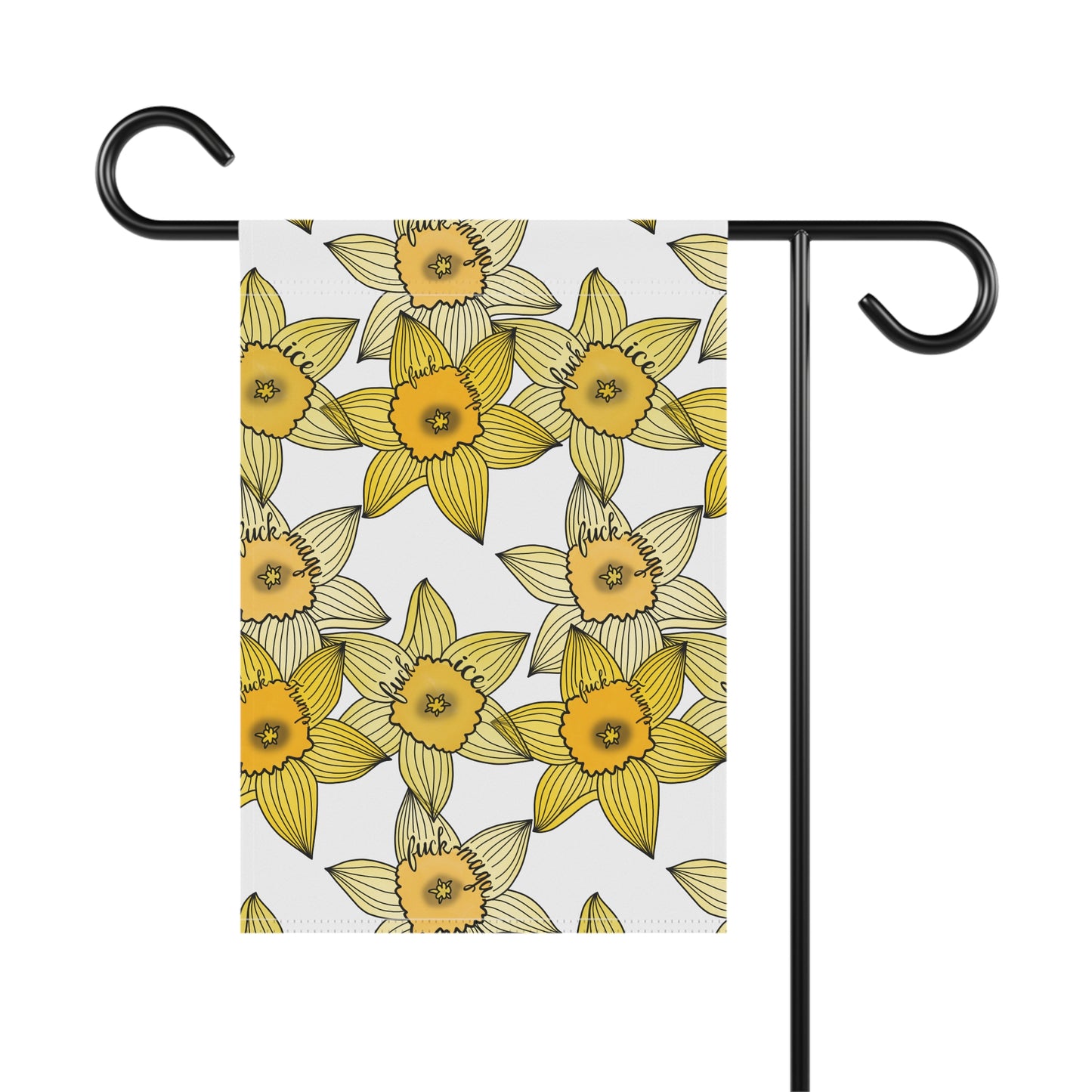 Slightly Subtle Yellow Daffodil Pattern Garden Banner | House Flag FDT