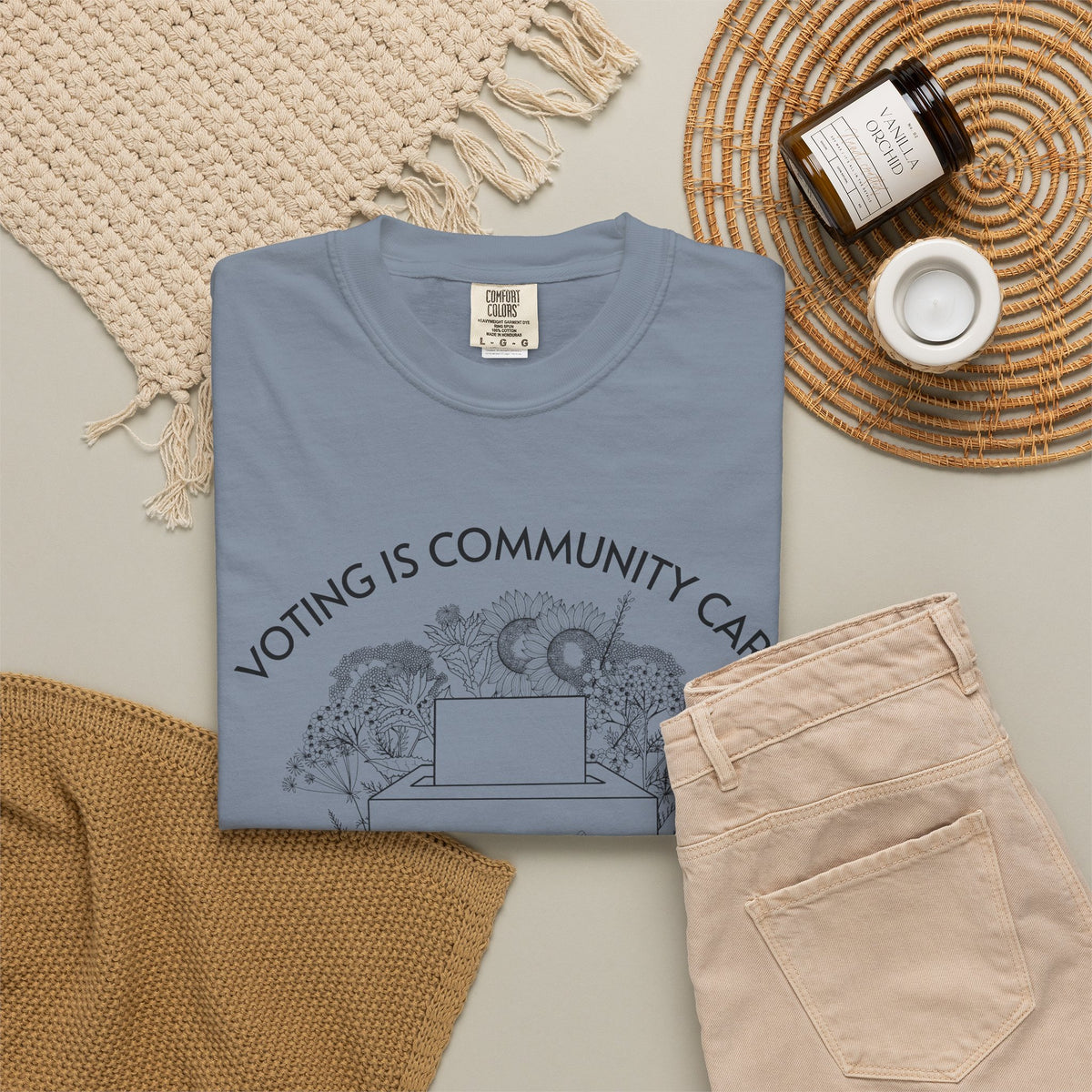 Voting Is Community Care T-Shirt Everything Is Political Vote Graphic Tee