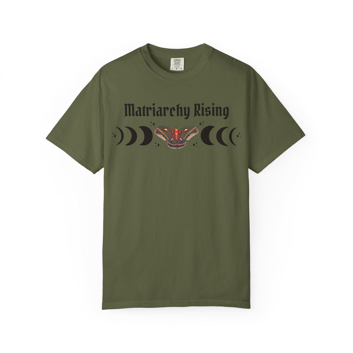Matriarchy Rising Tee Moon Phases & Moth Feminist Graphic T-Shirt