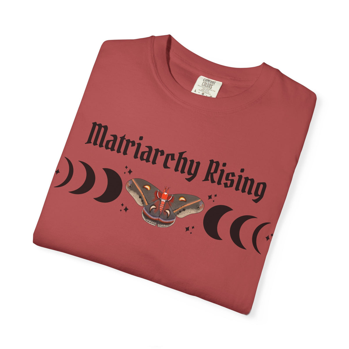 Matriarchy Rising Tee Moon Phases & Moth Feminist Graphic T-Shirt