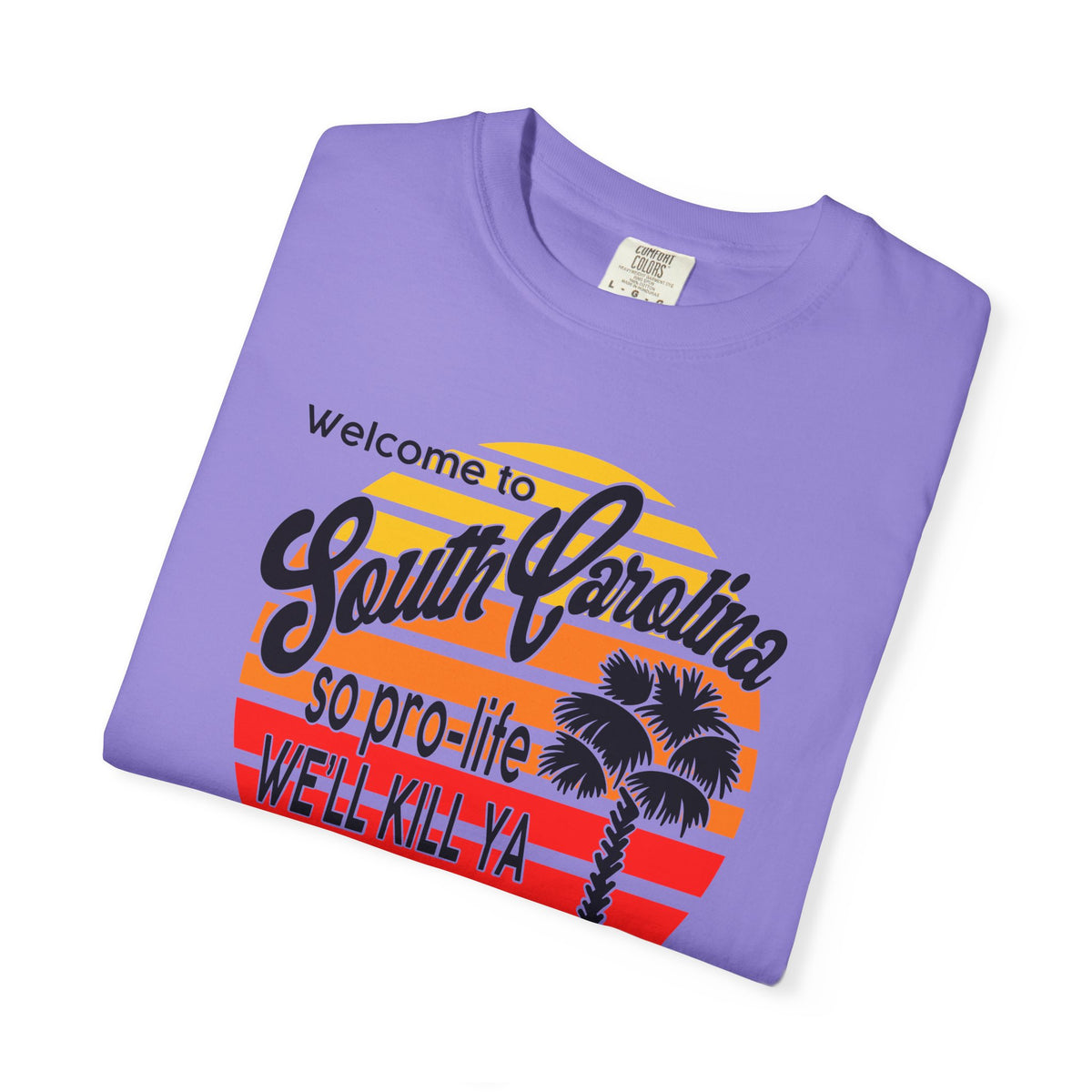 South Carolina Political Dark Humor Abortion Sunset T-Shirt Welcome to South Carolina Graphic Tee