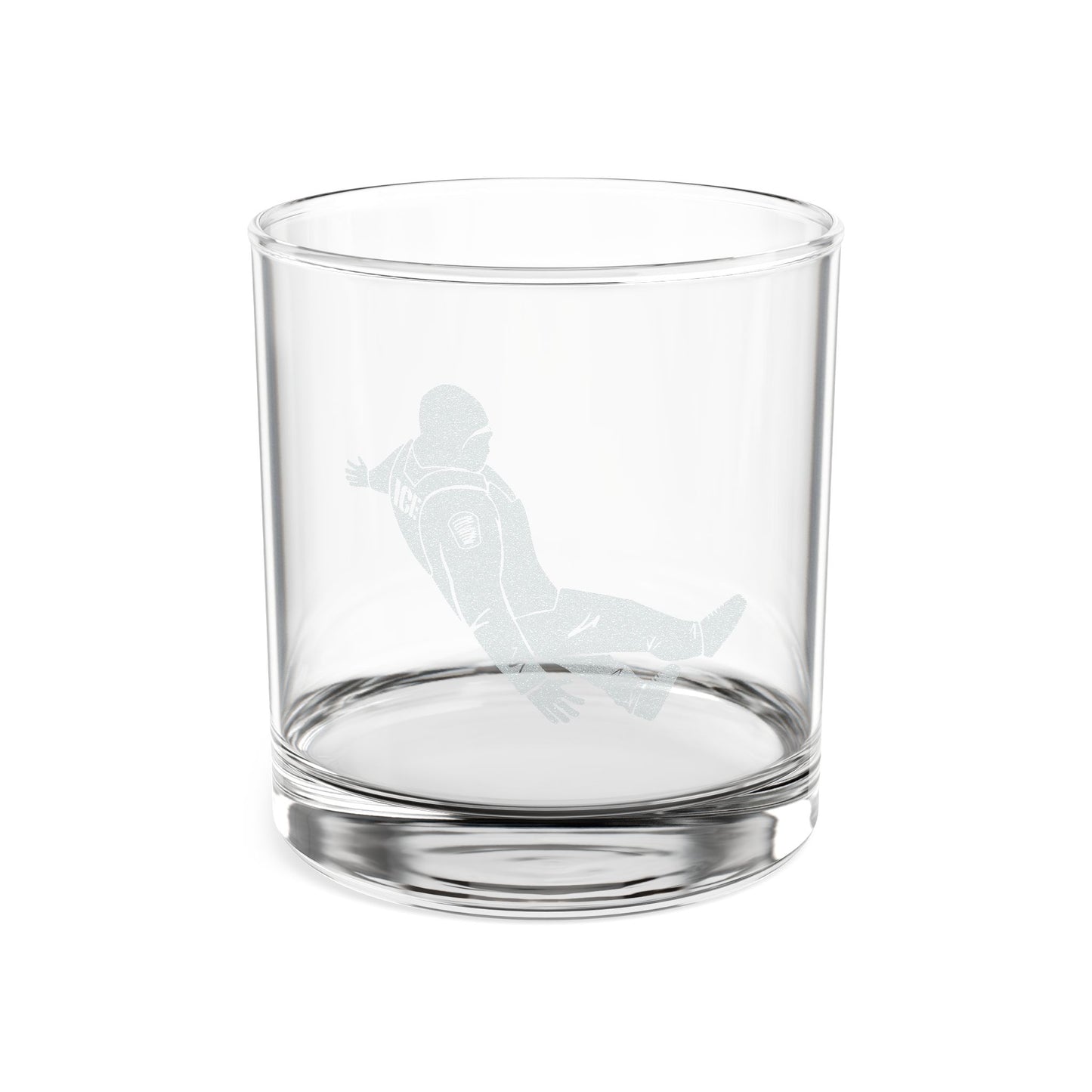 Anti ICE Rocks Glass Silhouette Whiskey Glass | Engraved 10.5oz