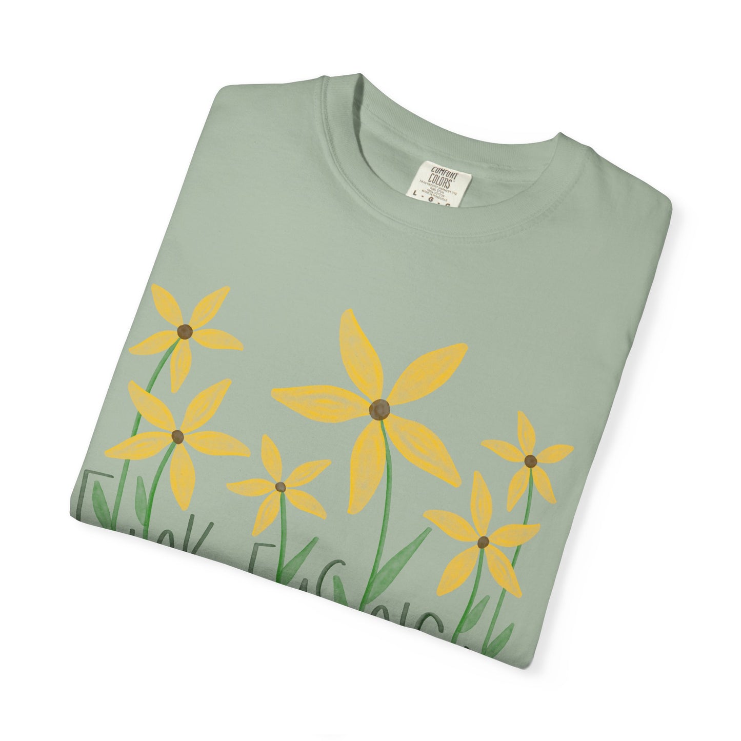 Slightly Subtle Black Eyed Susan T-Shirt | Yellow Floral Comfort Colors Tee