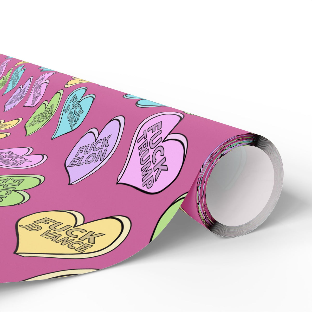 Slightly Subtle Conversation Hearts Wrapping Papers FDT