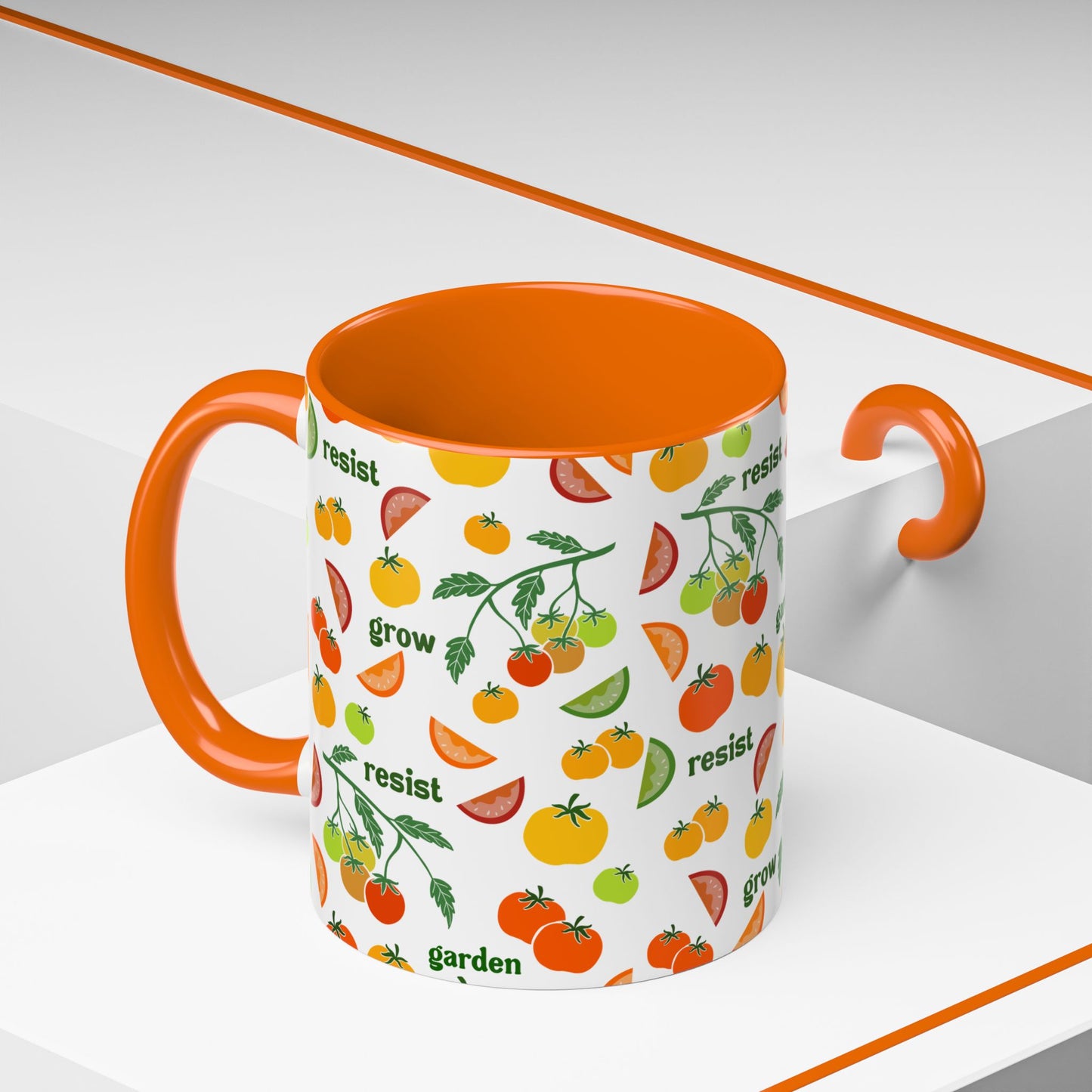 Resist Grow Garden tomatoes coffee mug | Accent Mug 11oz 15oz