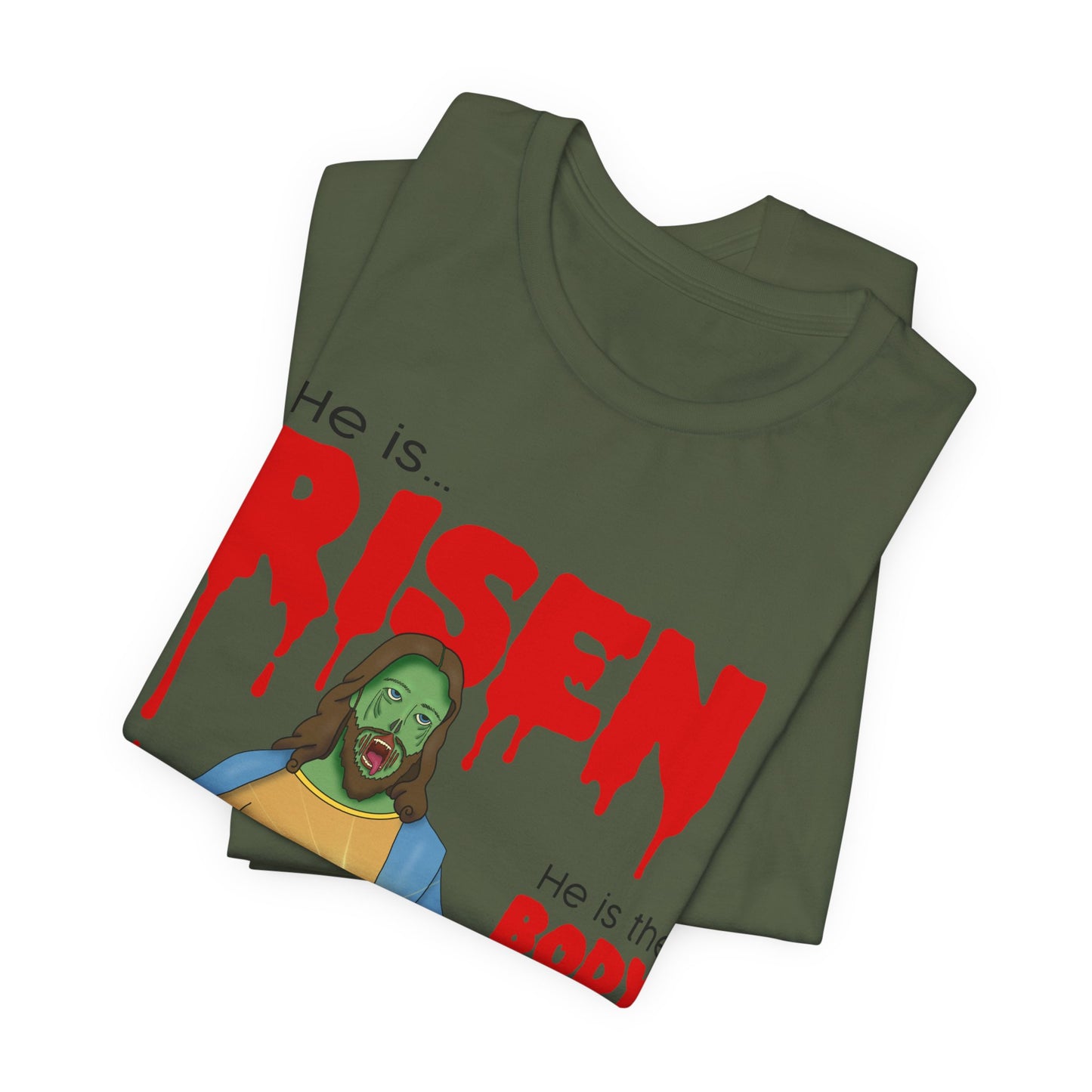 Zombie Jesus He Is Risen Shirt Unisex Jersey Tee, Easter Gift, Religious Humor Shirt, Resurrection Celebration Tee, Christian Apparel