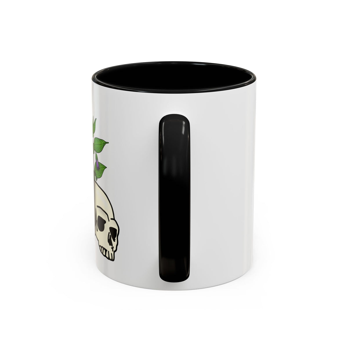 Herbal Remedy Coffee Mug Aqua Tofana Potion Bottle, Skull & Botanical Gothic Accent Mug