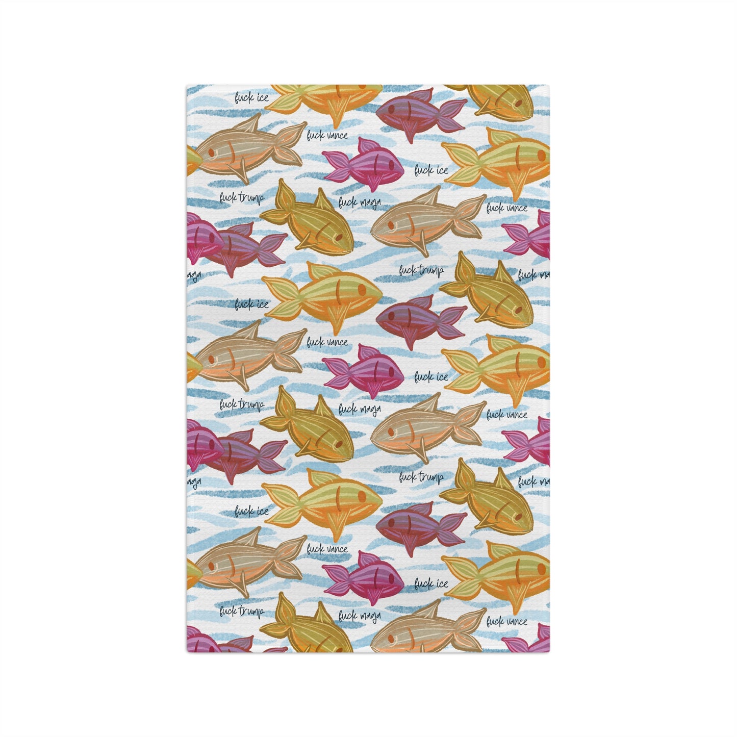 Goldfish Microfiber Tea Towel Nautical Kitchen Linen Coastal