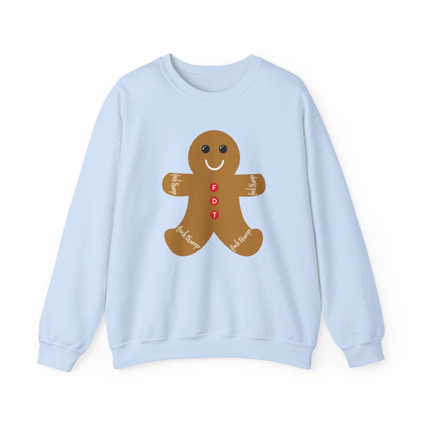 Slightly Subtle Gingerbread Man Crewneck Sweatshirt, FDT Cozy Christmas Gift, Holiday Sweater, Festive Apparel, Winter Wardrobe