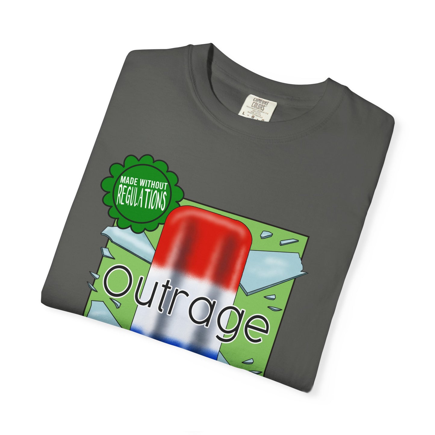 Outrage Glass Popsicle Graphic T-Shirt Patriot Pop Art Tee