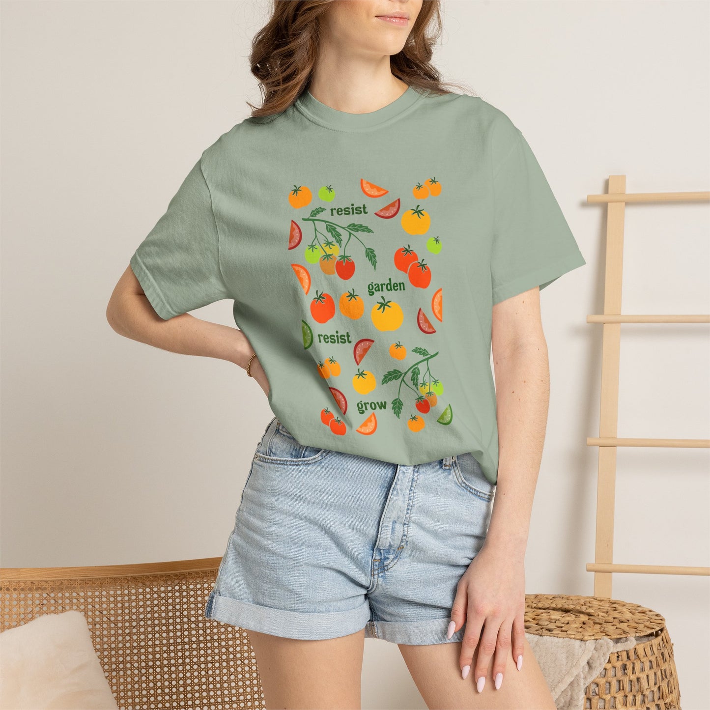 Resist Garden Grow T-shirt | Tomato Garden Illustration