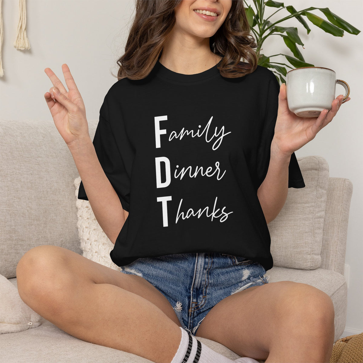 Family Dinner Thanks T-Shirt fdt Thanksgiving Family Gathering Tee