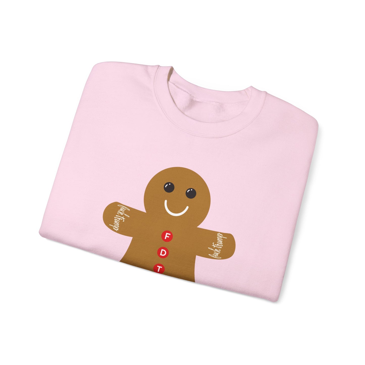Slightly Subtle Gingerbread Man Crewneck Sweatshirt, FDT Cozy Christmas Gift, Holiday Sweater, Festive Apparel, Winter Wardrobe