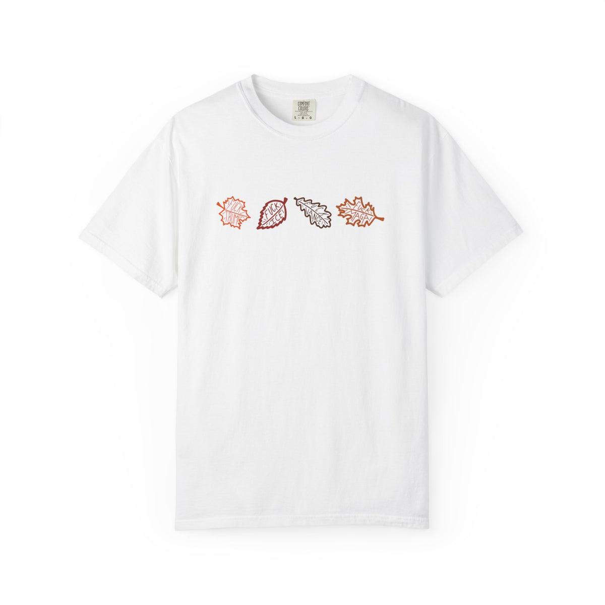 Autumn Leaves T-Shirt FDT Minimal Fall Foliage Graphic Tee