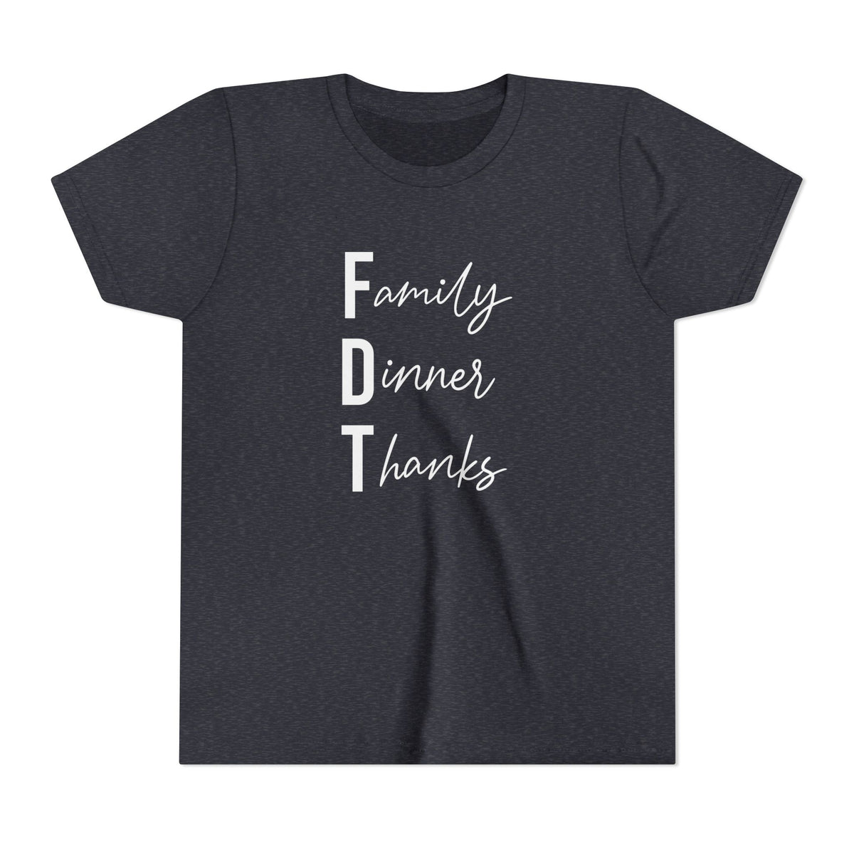 Youth Family Dinner Thanks Thanksgiving Tee FDT kids shirt