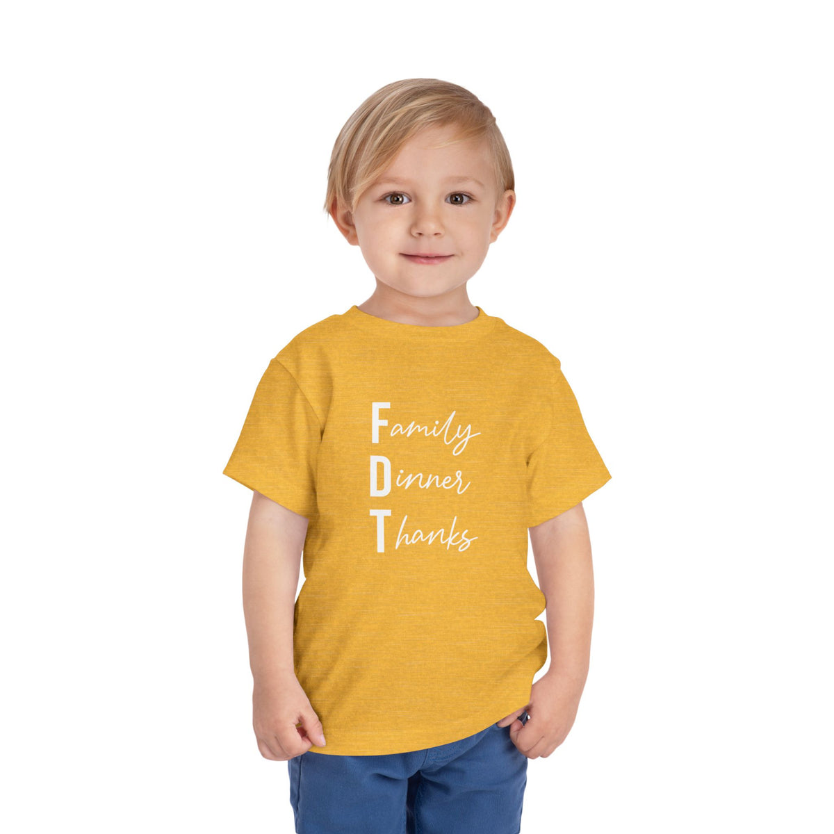 Toddler “Family Dinner Thanks” Thanksgiving T-Shirt FDT baby