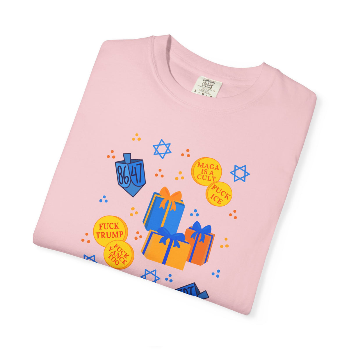 Slightly Subtle Hanukkah Dreidel Gelt Gift Celebration T-Shirt