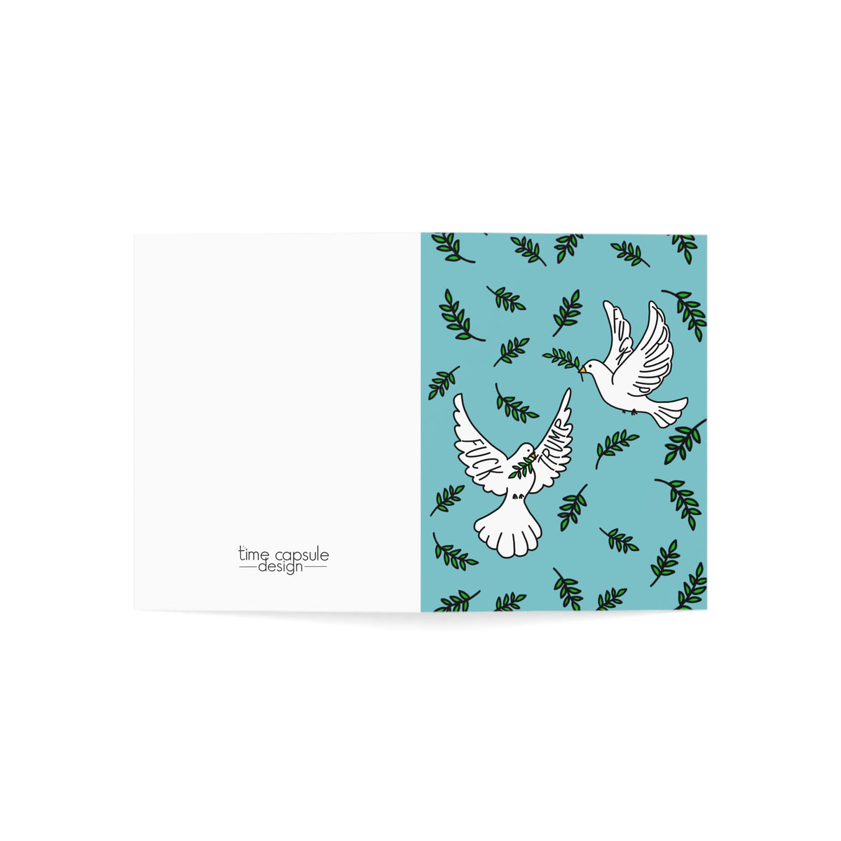 Peace on Earth Holiday Greeting Card FDT Holiday Dove Christmas Design
