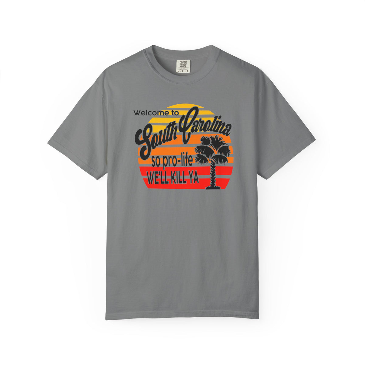 South Carolina Political Dark Humor Abortion Sunset T-Shirt Welcome to South Carolina Graphic Tee