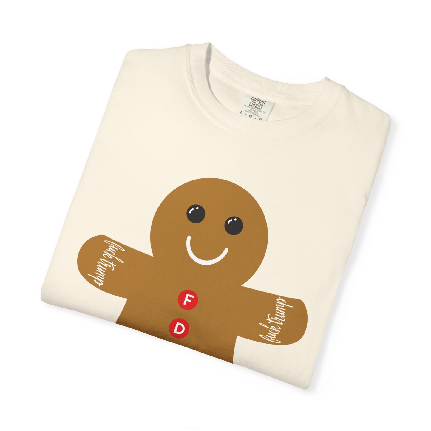 Slightly Subtle Gingerbread Man T-Shirt - FDT Comfort Colors Festive Holiday Tee for Christmas, Winter Celebration, Family Gathering Gift