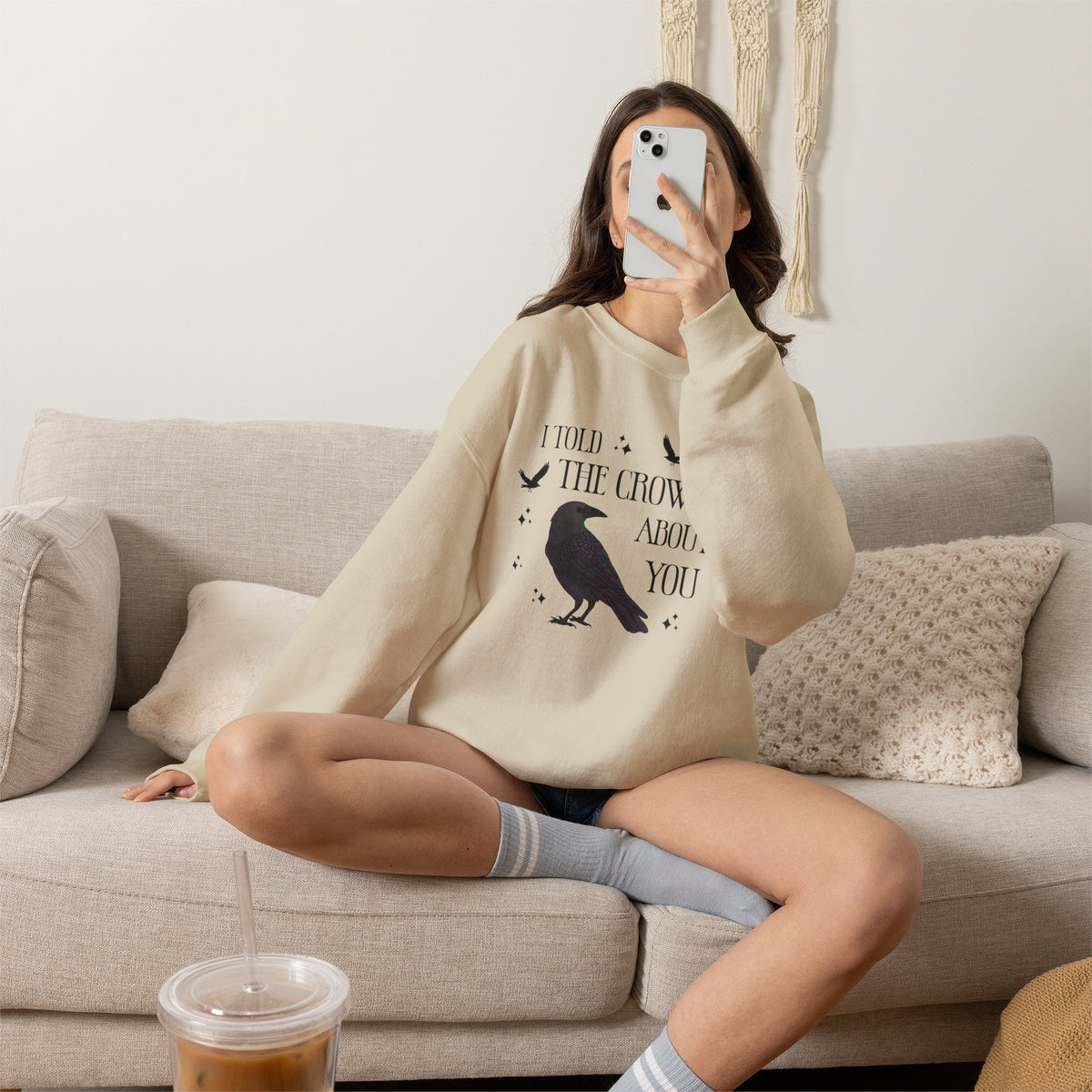 I Told the Crows About You Gothic Crow Sweatshirt Matriarchy