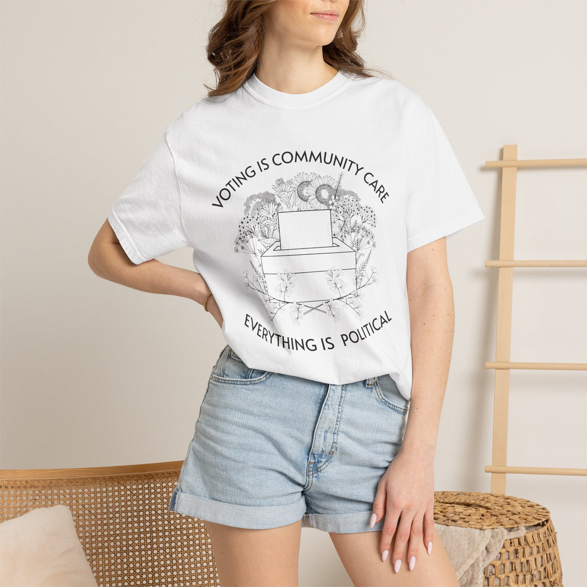 Voting Is Community Care T-Shirt Everything Is Political Vote Graphic Tee