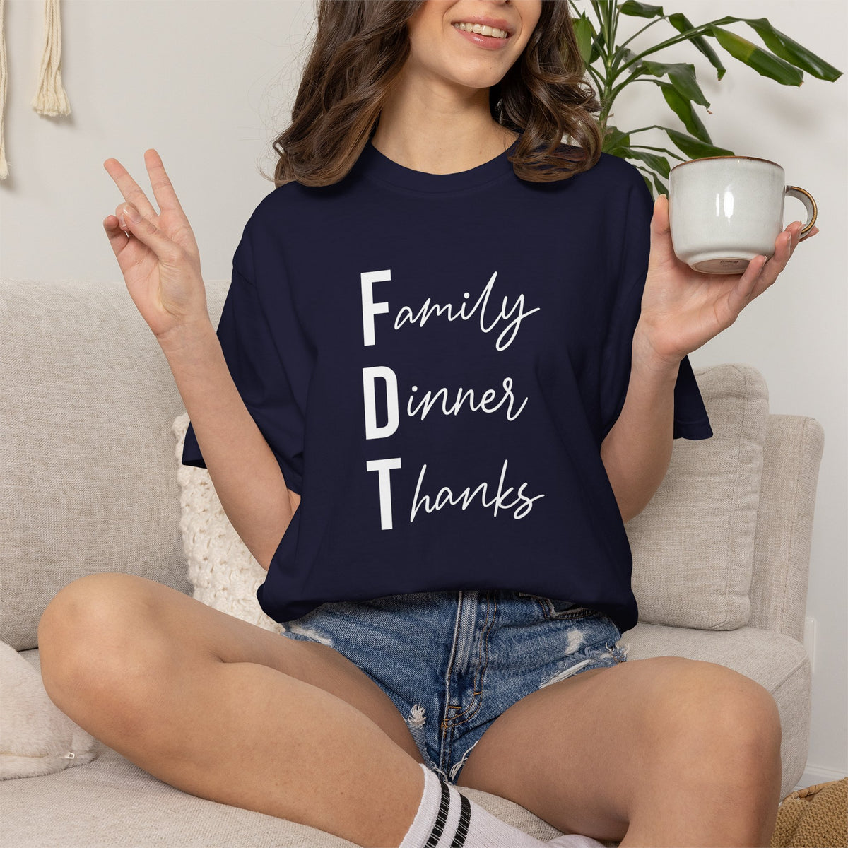 Family Dinner Thanks T-Shirt fdt Thanksgiving Family Gathering Tee