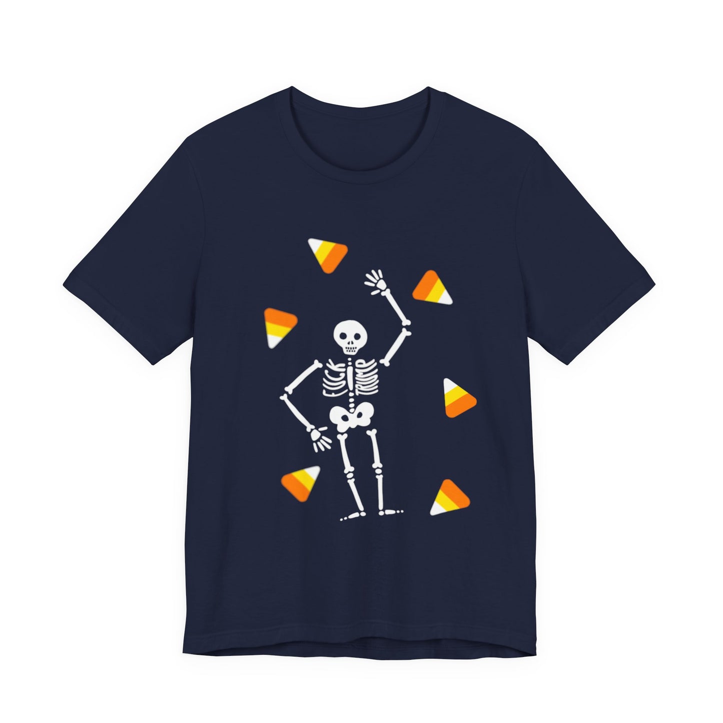 Slightly Subtle Halloween Skeleton Candy Tee, Trump Unisex Short Sleeve Shirt, Spooky Season T-Shirt, Halloween Costume Top, Fun Graphic Tee for Parties