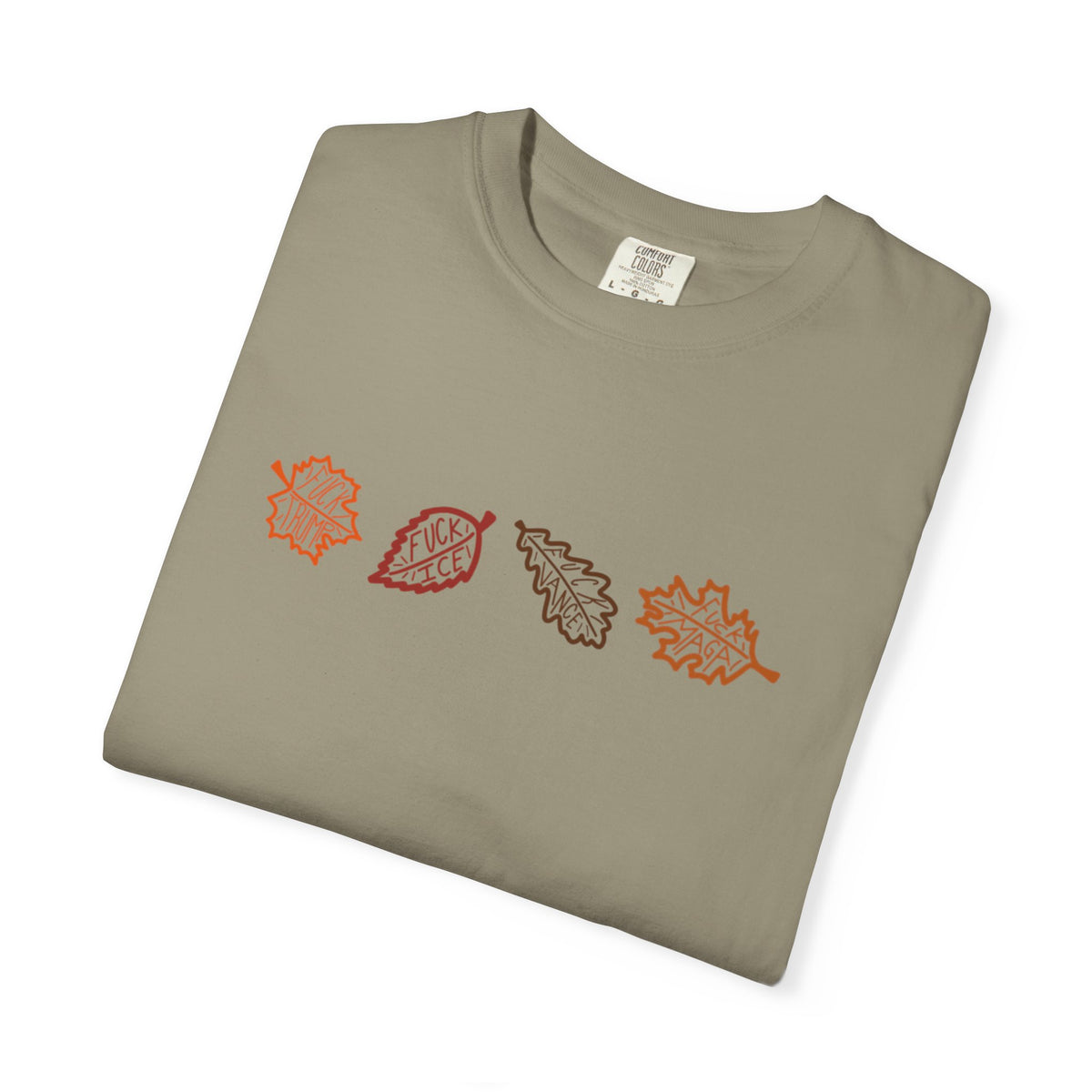 Autumn Leaves T-Shirt FDT Minimal Fall Foliage Graphic Tee
