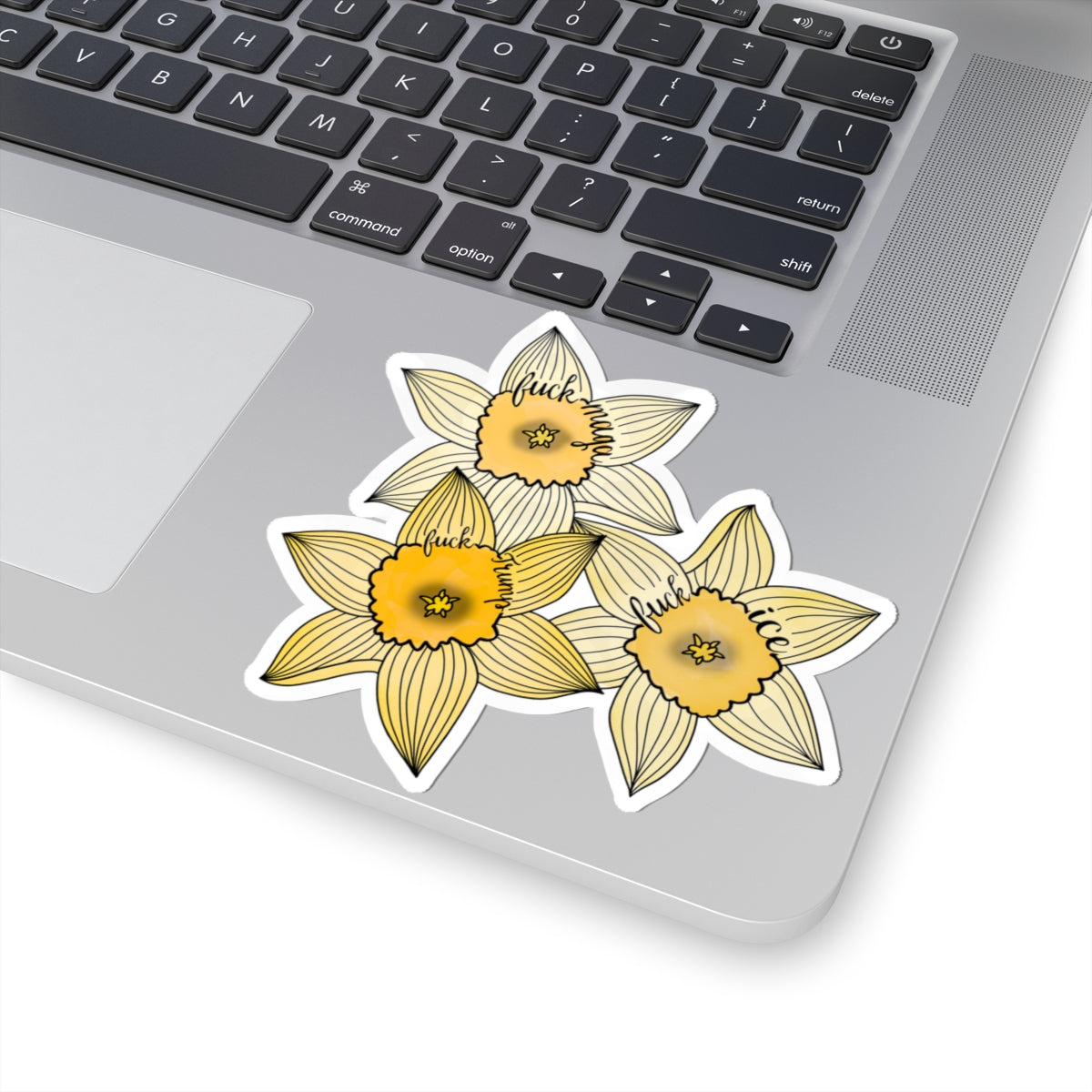 Slightly Subtle Daffodil Trio Kiss-Cut Stickers | Floral Vinyl Sticker FDT
