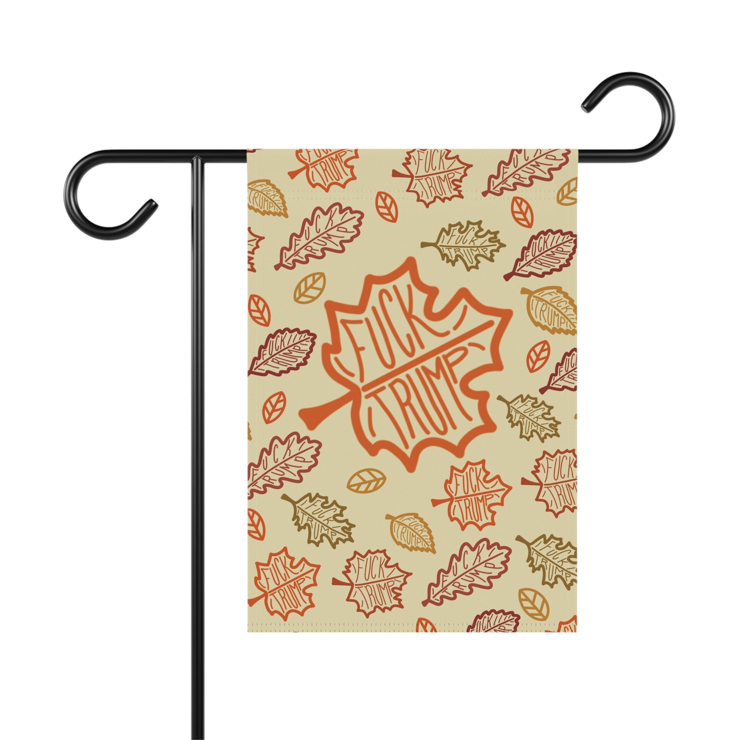 Slightly Subtle Large Leaf Autumn Fall Garden Banner, Hidden Message FDT Yard Decor, Autumn Harvest Flag, Floral Sign, Political Statement