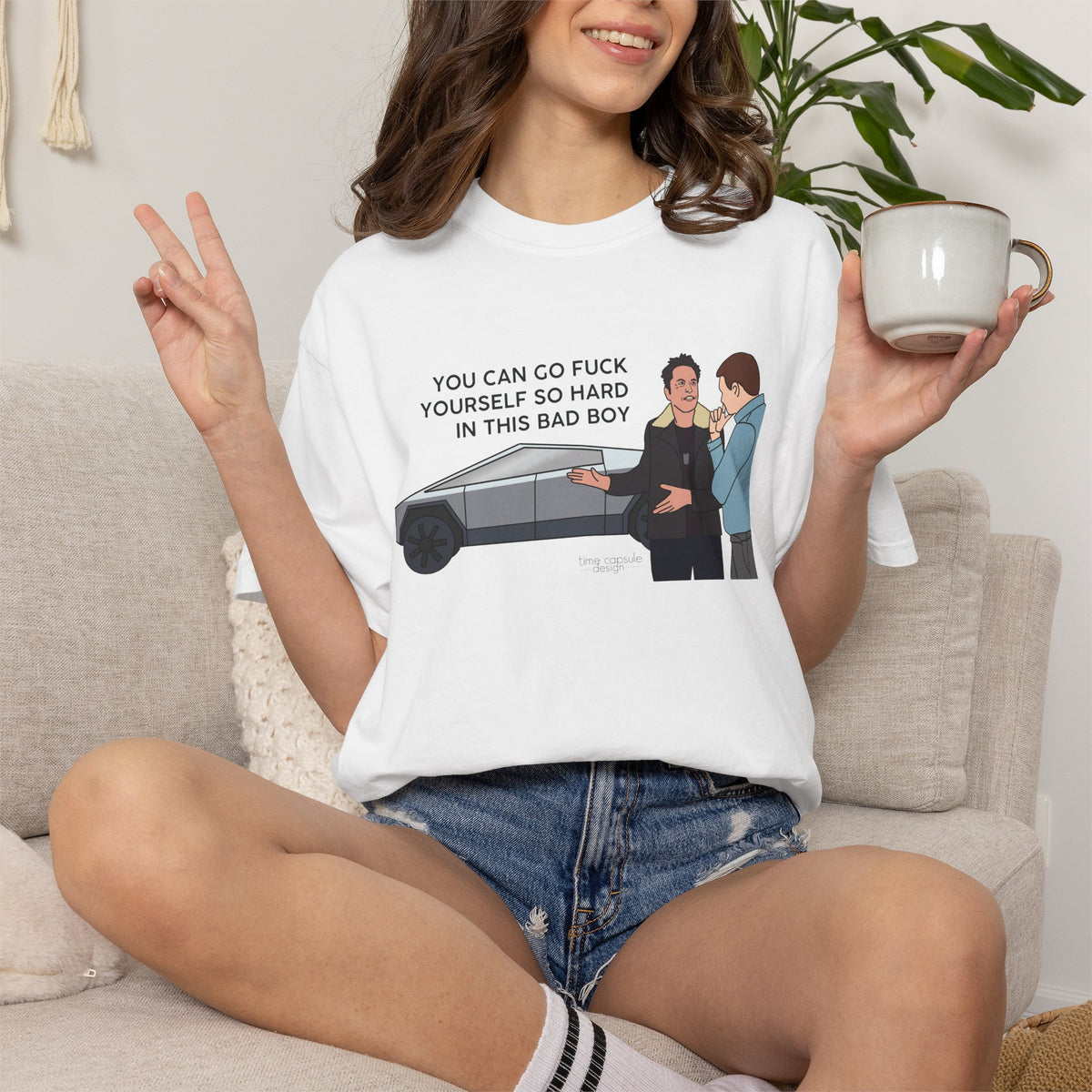 Elon Musk Cybertruck Tesla You Can Go Fuck Yourself So Hard in This Bad Boy T-Shirt