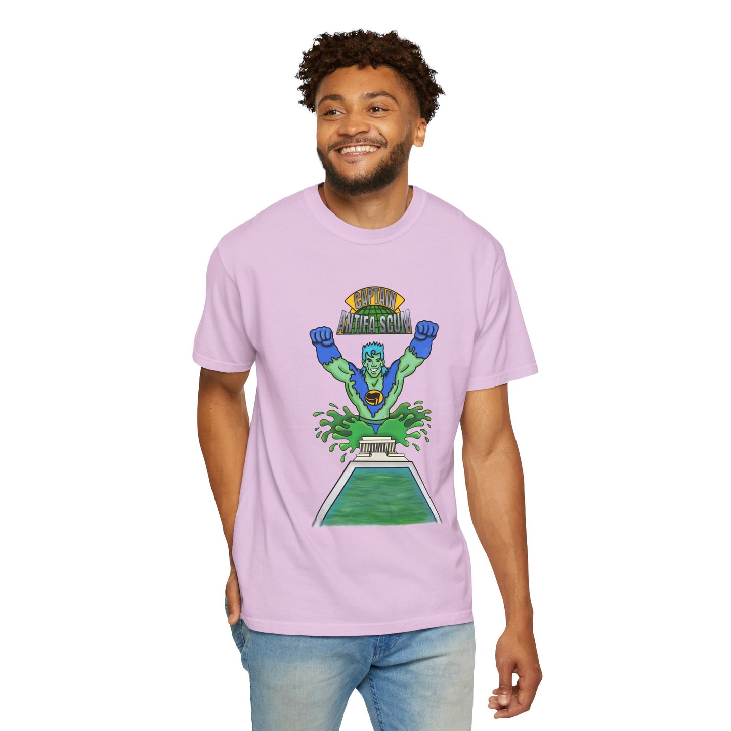 Captain Antifa Scum Reflecting Pool Algae Shirt