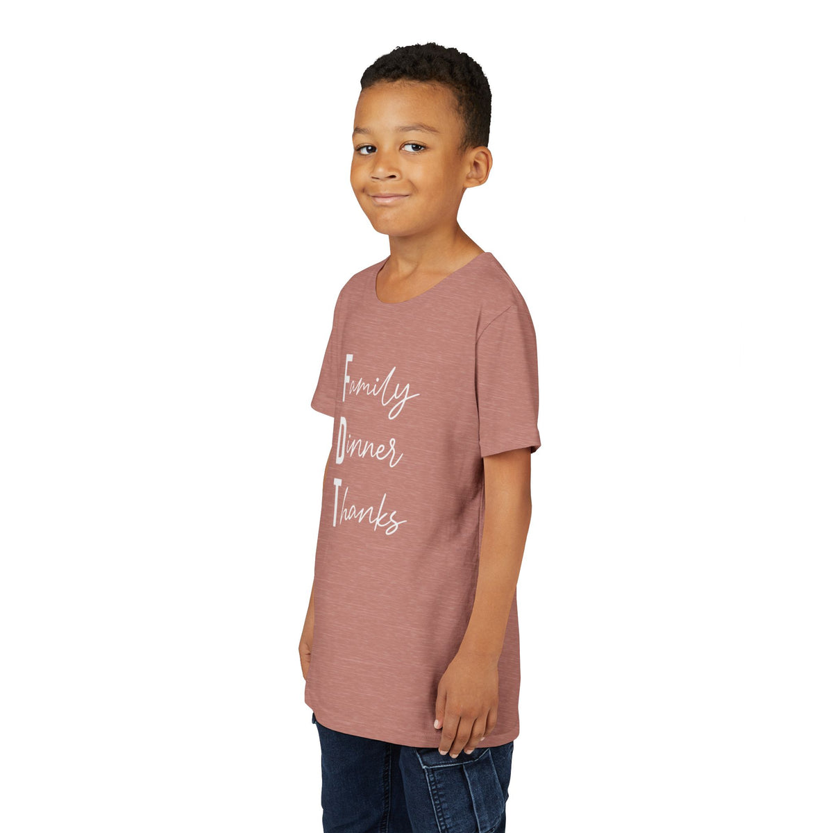 Youth Family Dinner Thanks Thanksgiving Tee FDT kids shirt