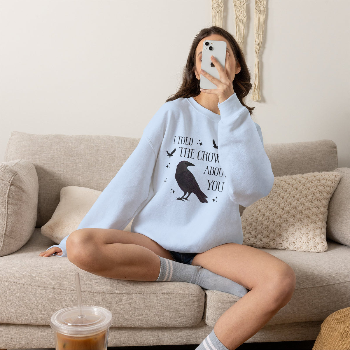 I Told the Crows About You Gothic Crow Sweatshirt Matriarchy