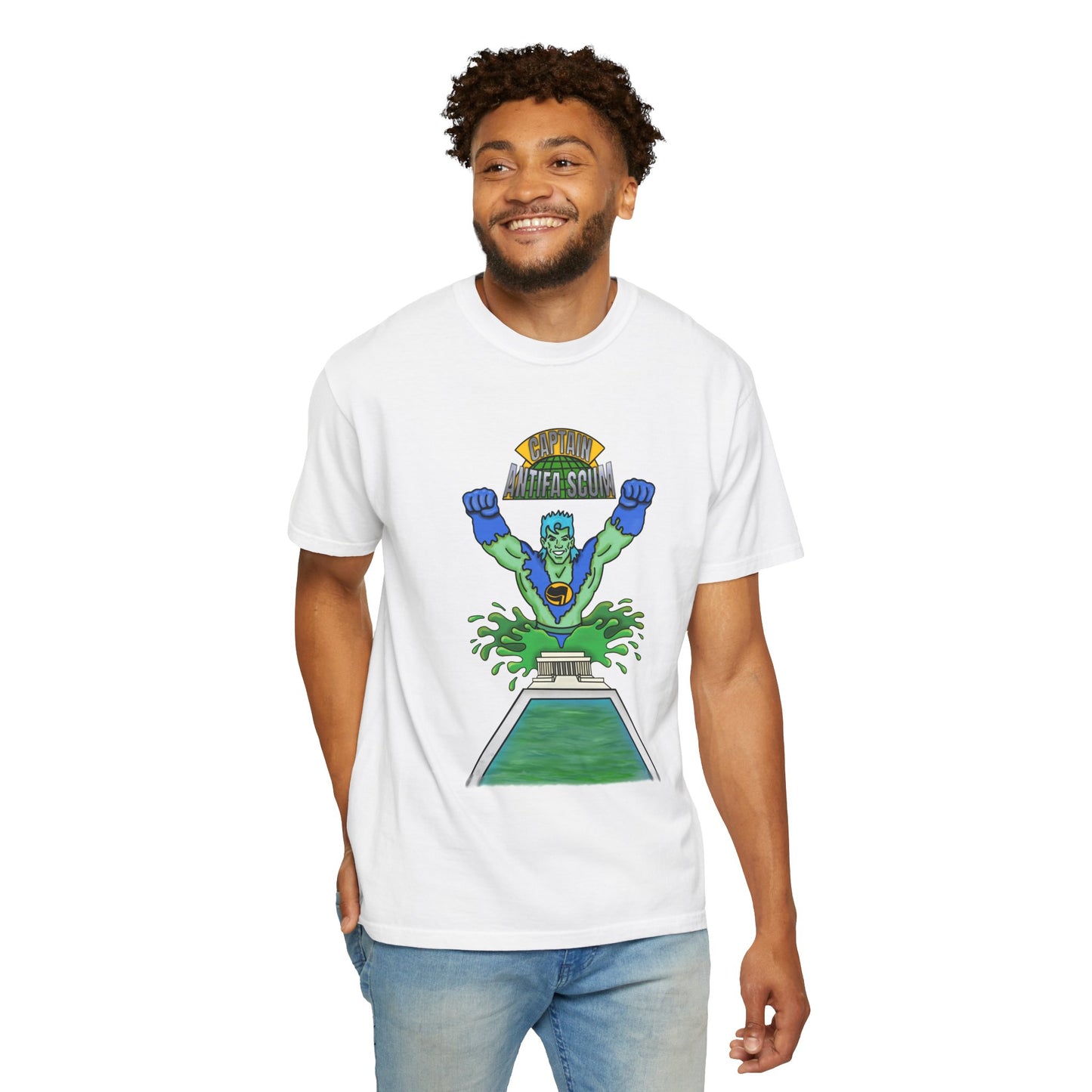 Captain Antifa Scum Reflecting Pool Algae Shirt