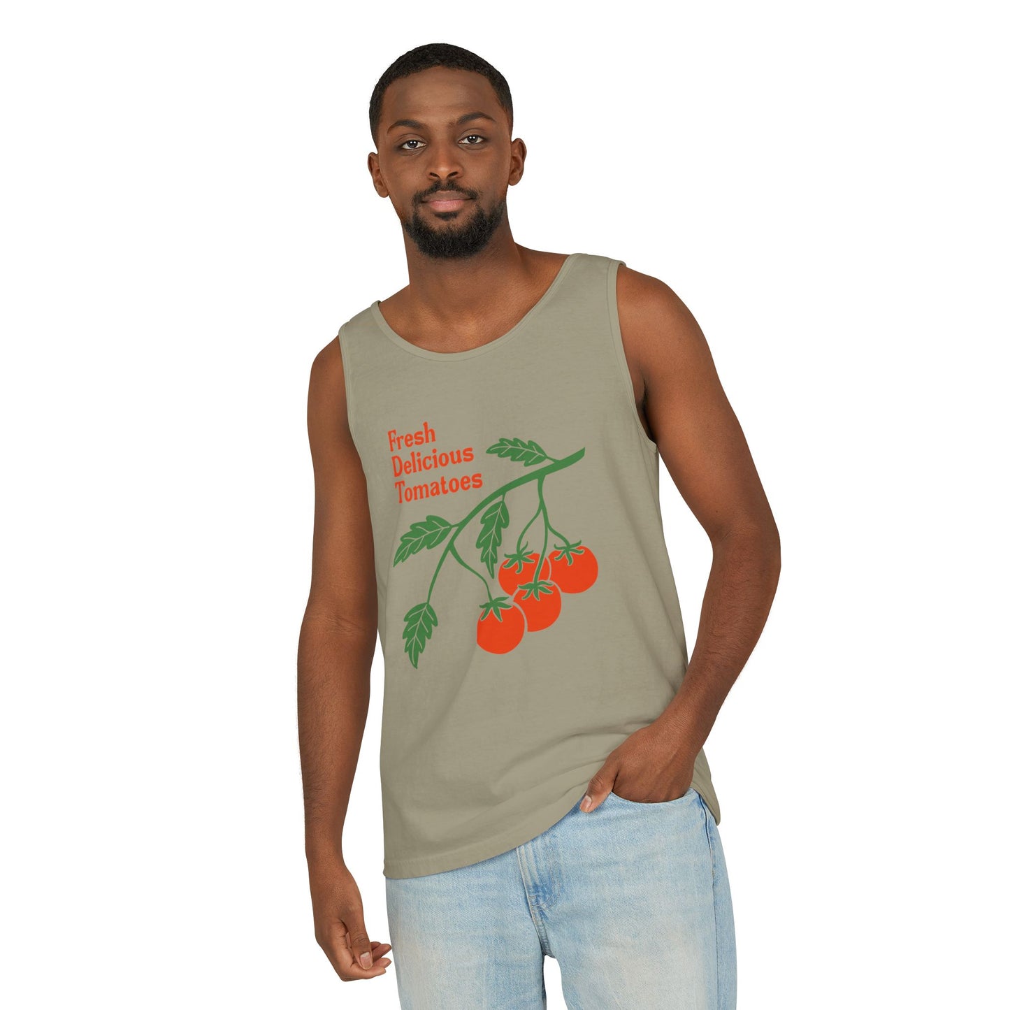 Fresh Delicious Tomatoes Tank Top | Cherry Tomato Illustration, Garden Produce Tee