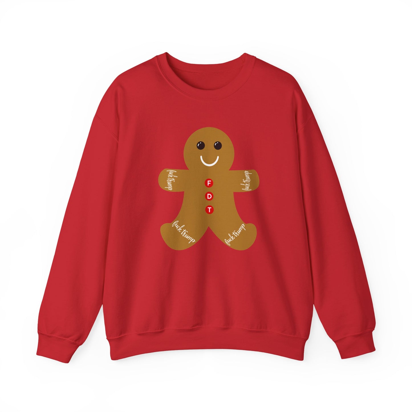 Slightly Subtle Gingerbread Man Crewneck Sweatshirt, FDT Cozy Christmas Gift, Holiday Sweater, Festive Apparel, Winter Wardrobe
