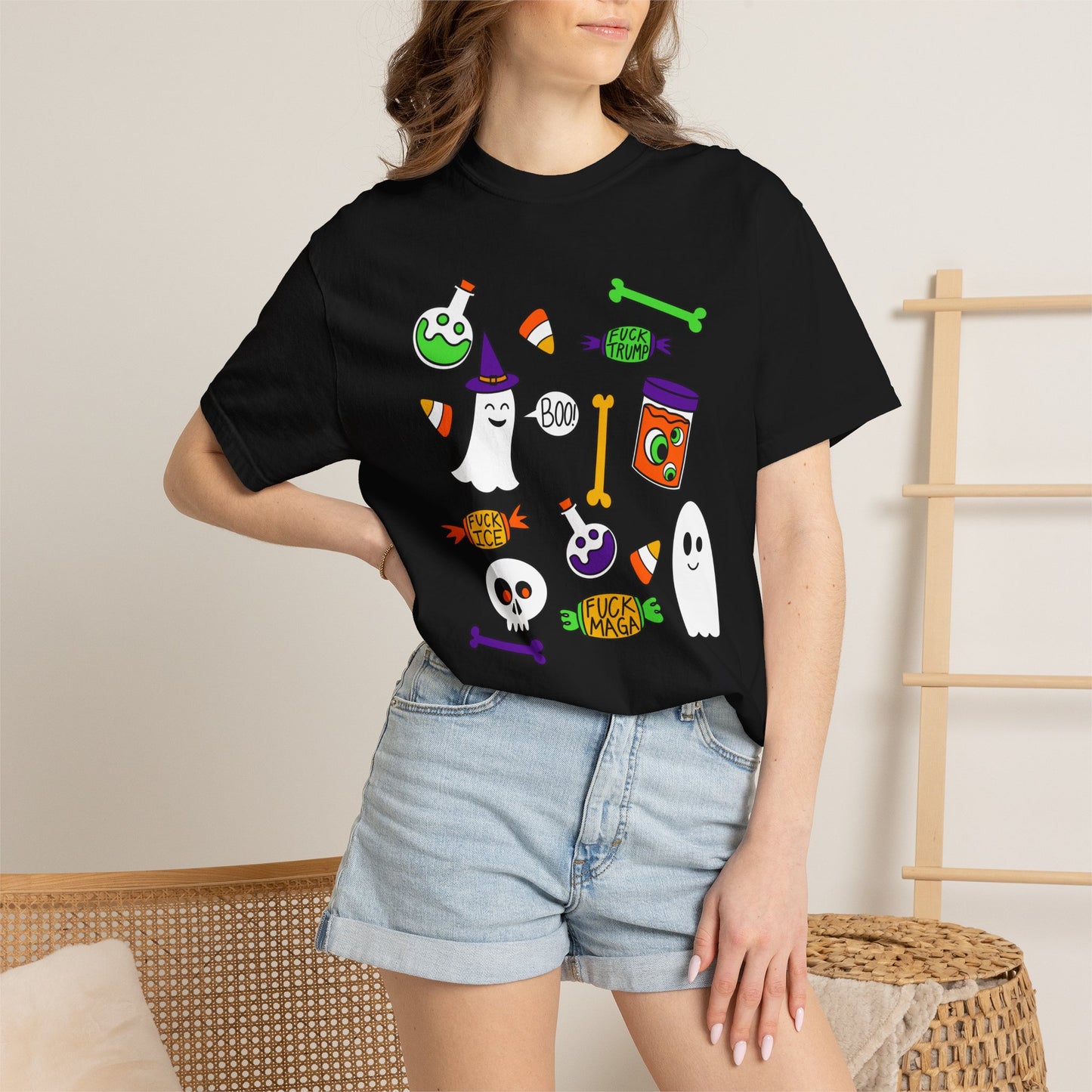Halloween Candy Ghosts T-Shirt — Cute Spooky Trick-or-Treat Graphic Tee