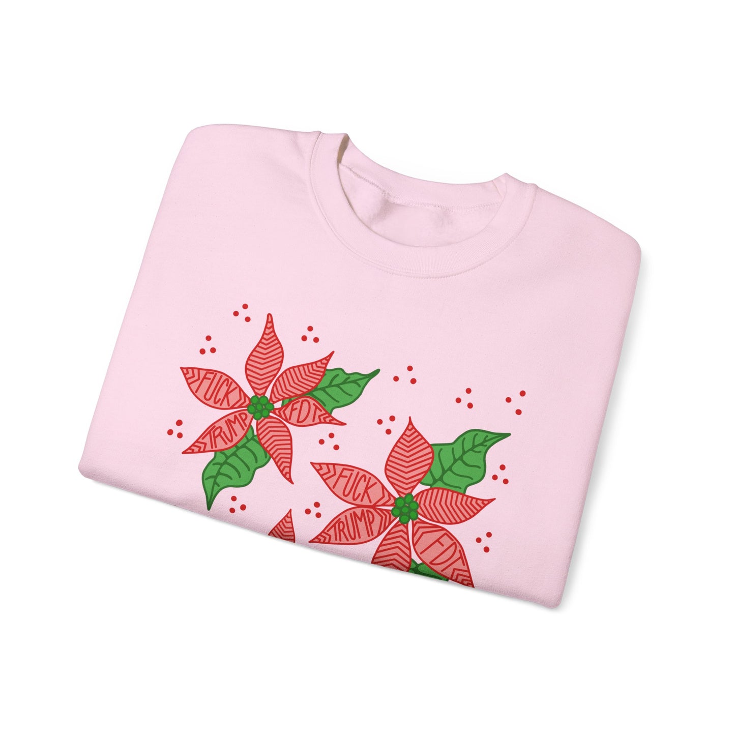 Slightly Subtle Festive Poinsettia Sweatshirt FDT