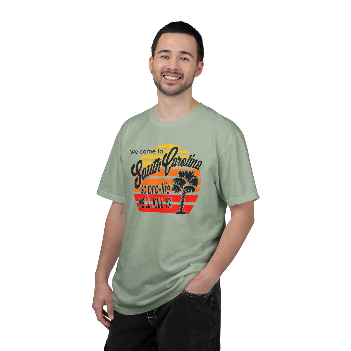 South Carolina Political Dark Humor Abortion Sunset T-Shirt Welcome to South Carolina Graphic Tee