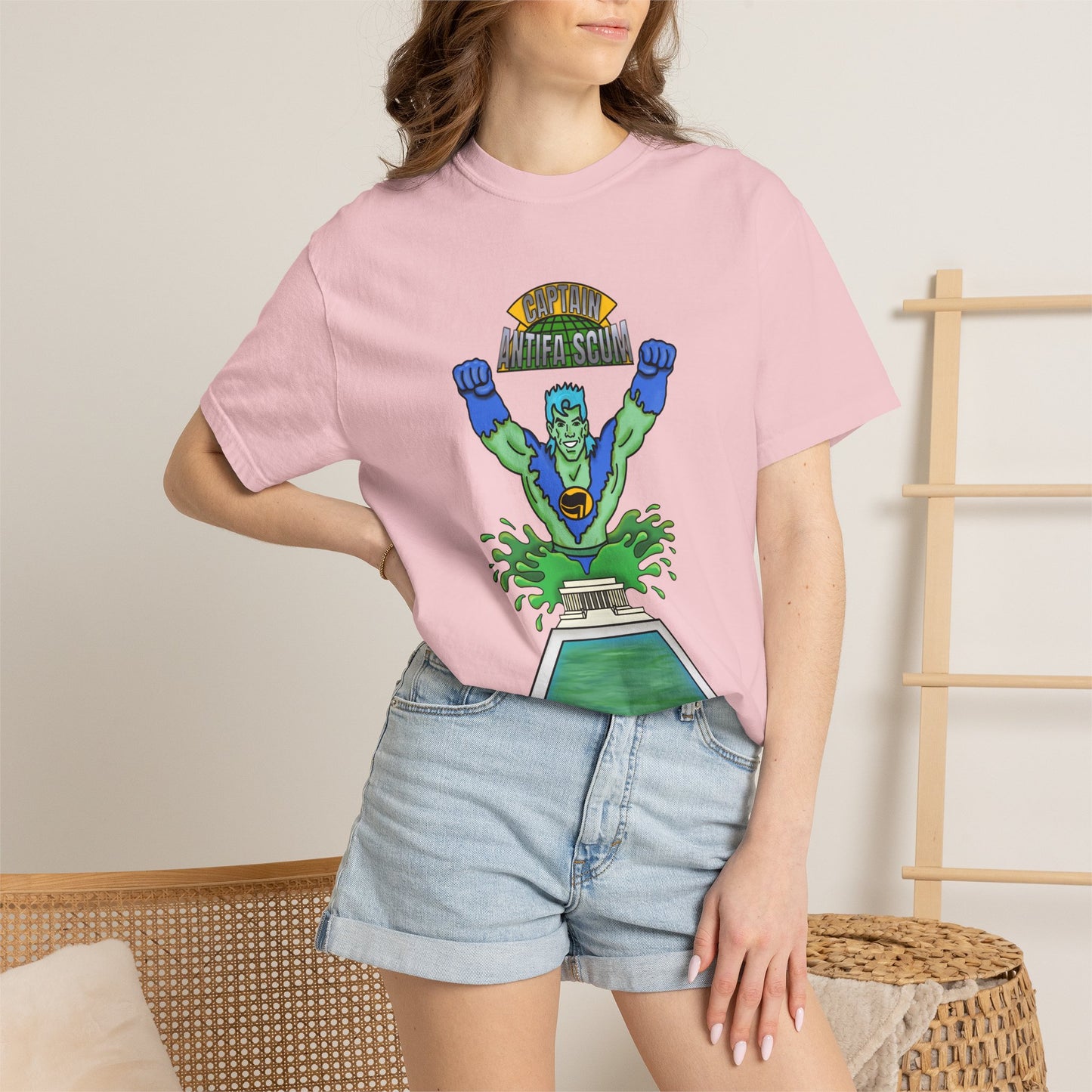 Captain Antifa Scum Reflecting Pool Algae Shirt
