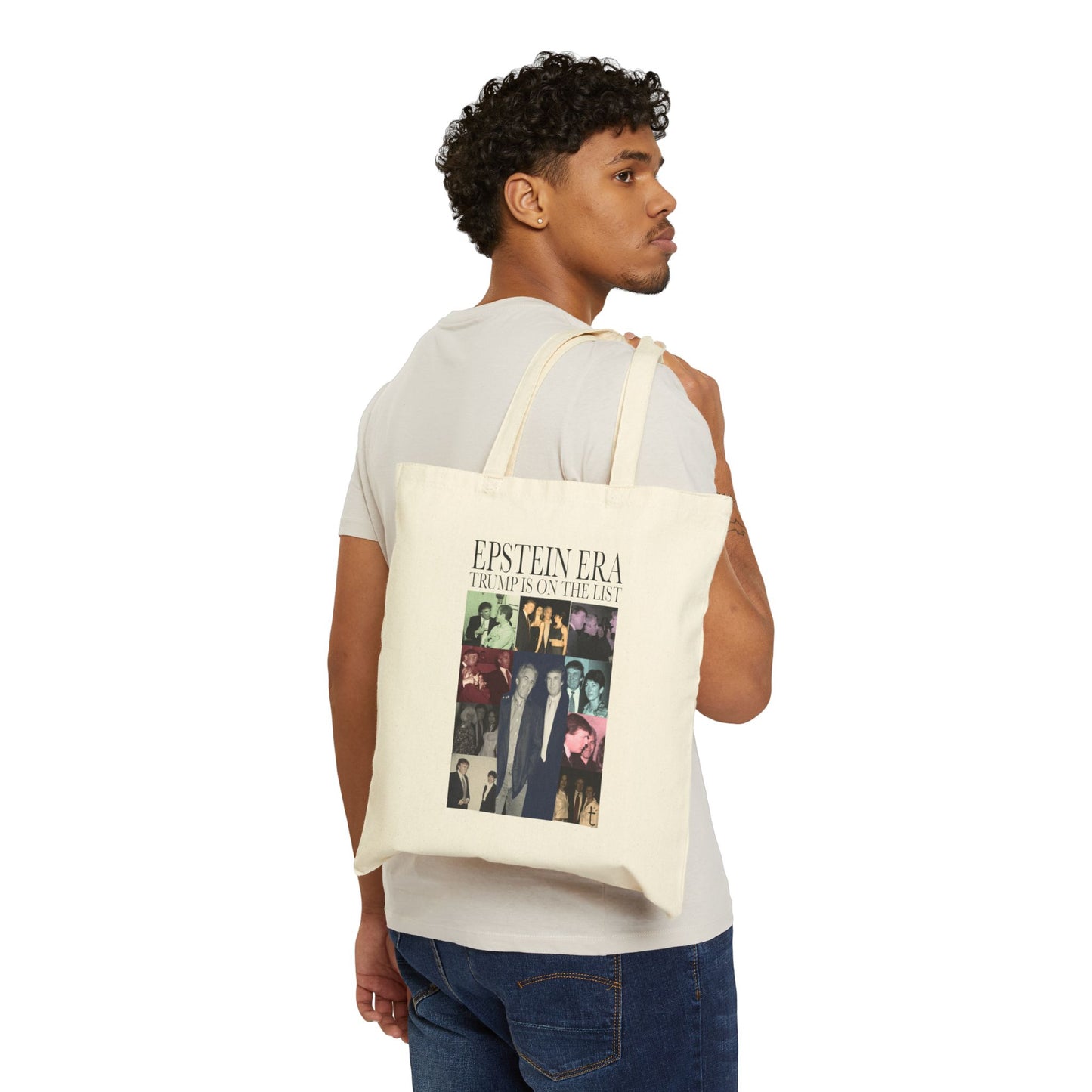 Trendy Cotton Canvas Tote Bag with Epstein Era Design, Trump Statement, Eco-Friendly Shopping Bag, Artistic Gift Bag, Stylish Beach Tote, Unique [...]