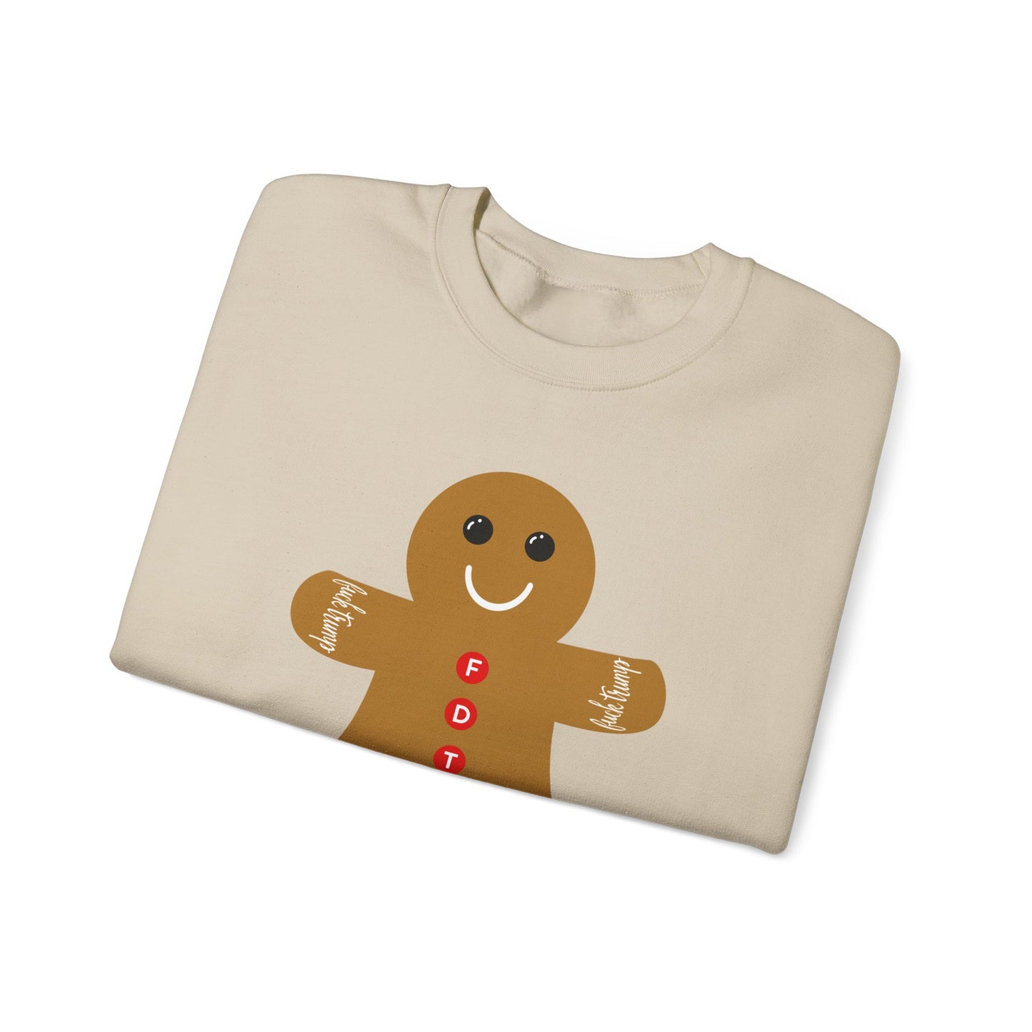Slightly Subtle Gingerbread Man Crewneck Sweatshirt, FDT Cozy Christmas Gift, Holiday Sweater, Festive Apparel, Winter Wardrobe