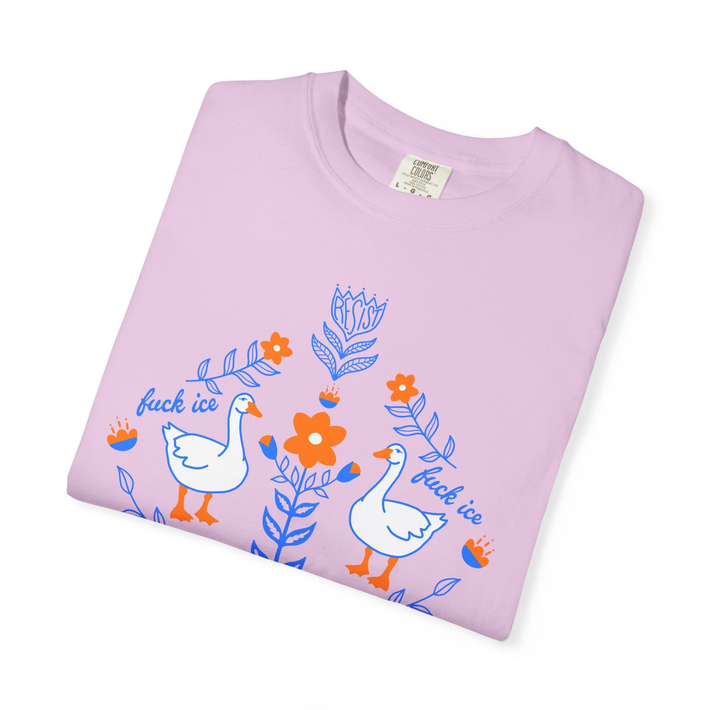 Folksy Silly Goose Tee —  F Ice Resist Floral Graphic T-Shirt