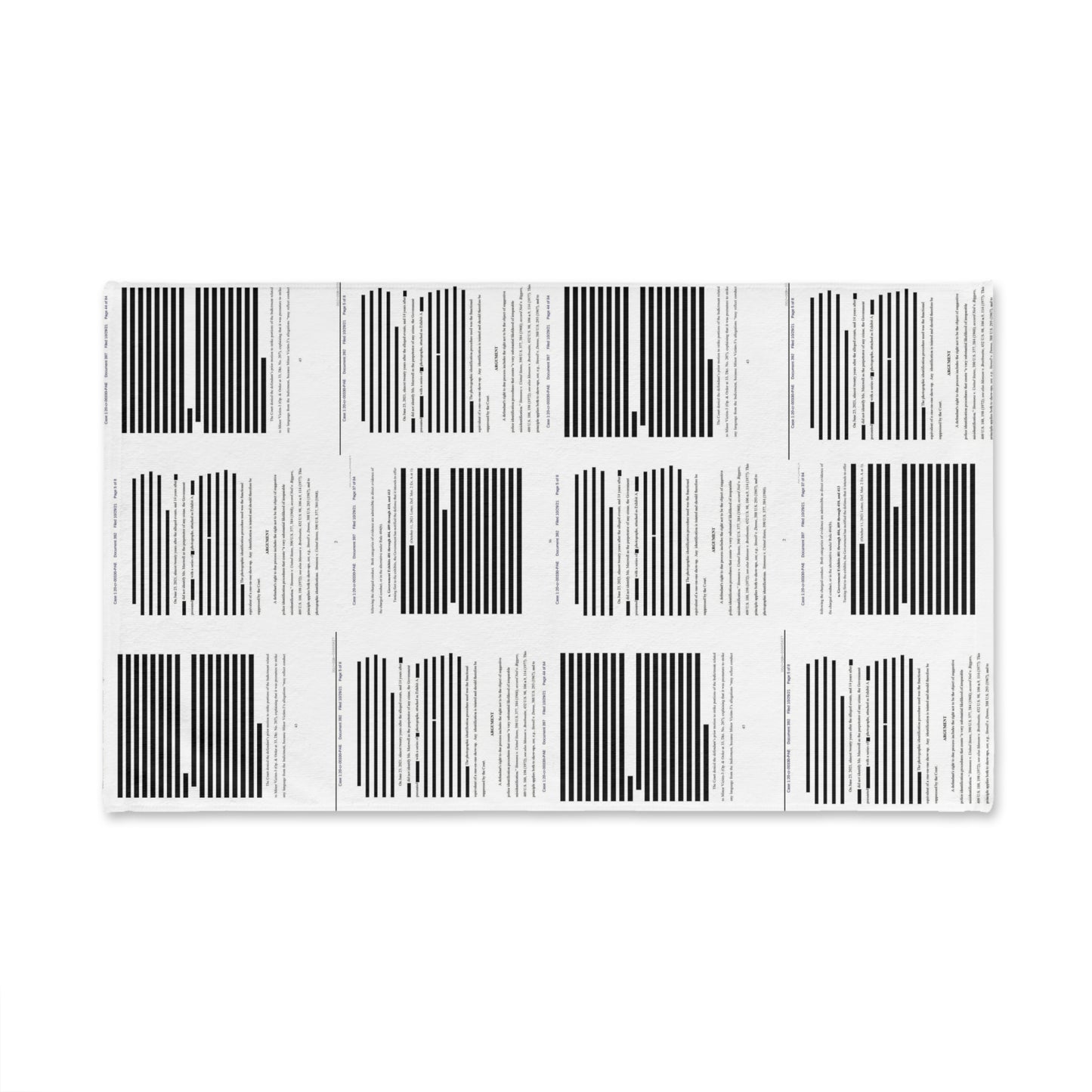 Redacted Files Pattern Hand Towel