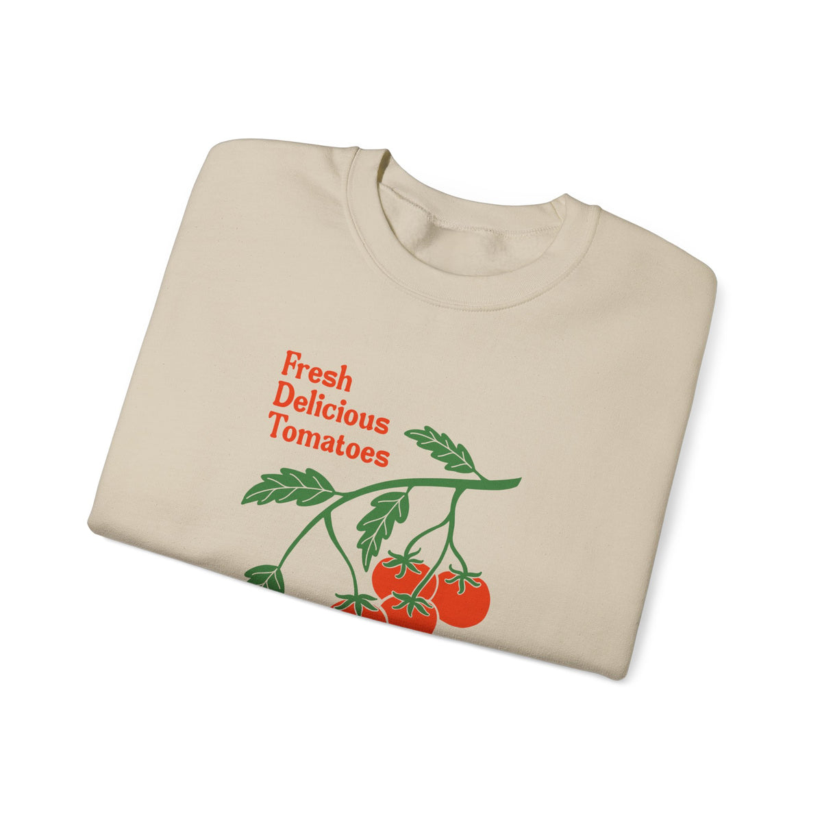 Tomato Crewneck Sweatshirt “Fresh Delicious Tomatoes” Vintage Farm Graphic