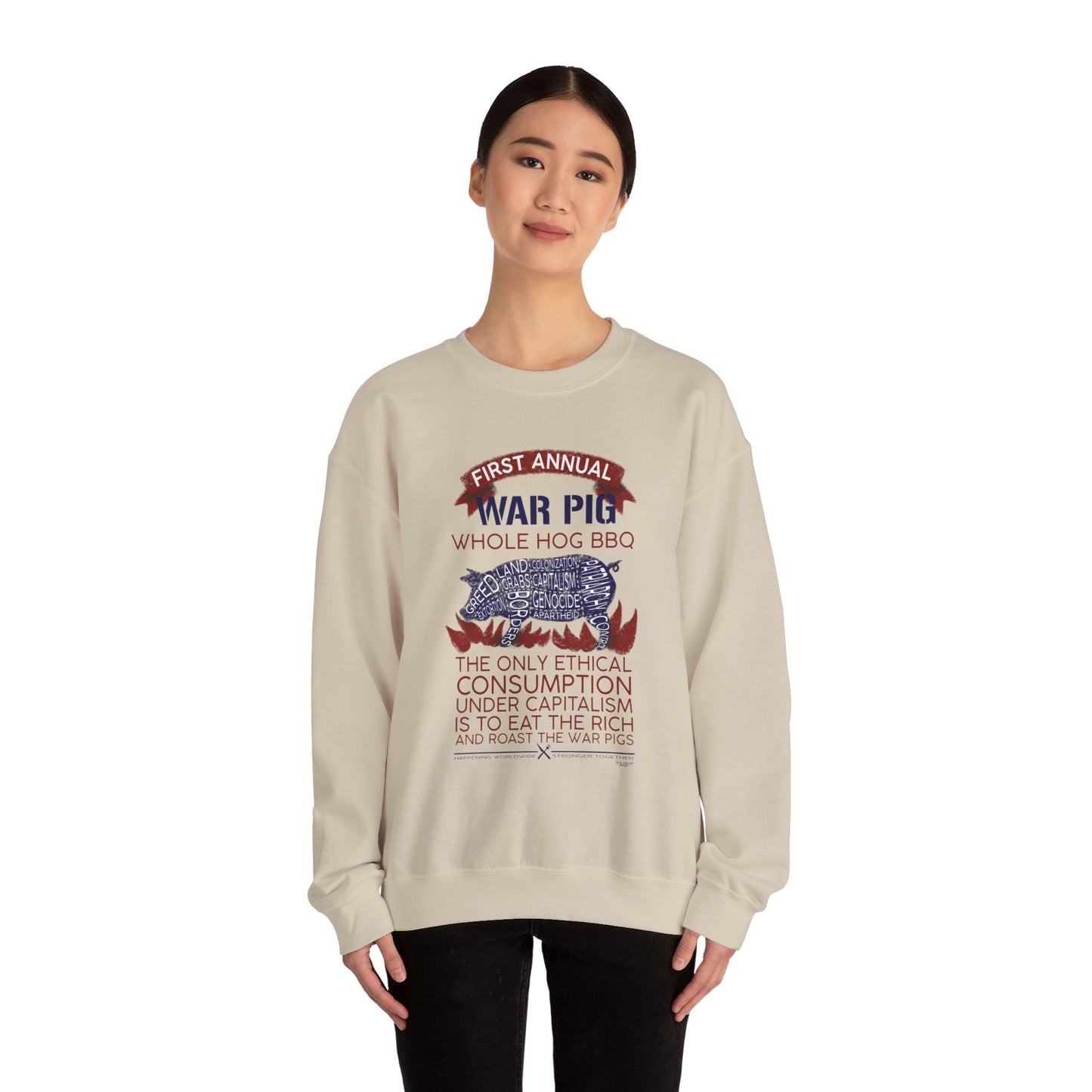 Whole Hog Pig Roast Unisex Heavy Blend™ Crewneck Sweatshirt