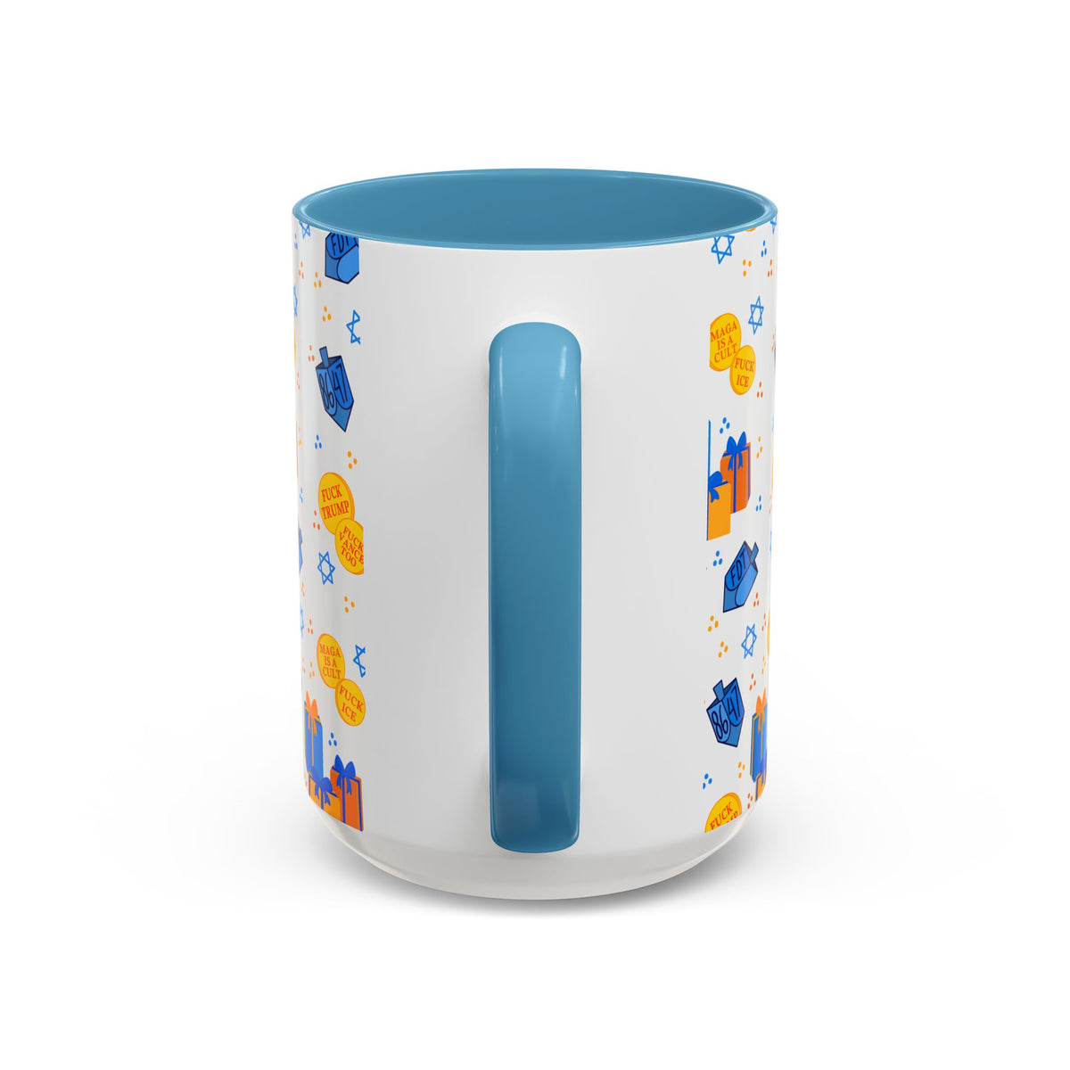 Hanukkah Gift Coffee Mug – Happy Hanukkah Dreidel Gelt Gifts FDT Mug