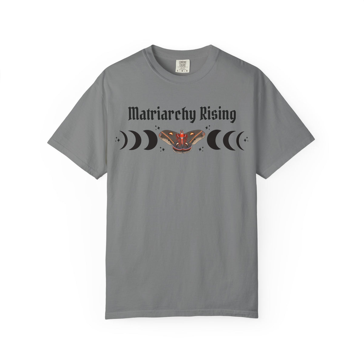 Matriarchy Rising Tee Moon Phases & Moth Feminist Graphic T-Shirt
